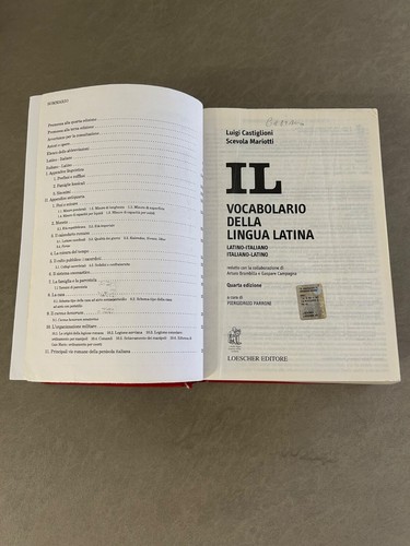 Vocabolario lingua latina - lingua,
